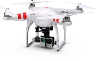 Изображение квадрокоптера Phantom 2 с подвесом для камеры Zenmuse H4-3D
